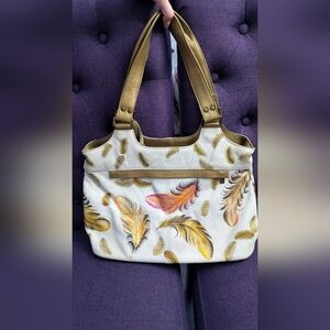 Anuschka Vintage Hand Painted Shoulder Bag